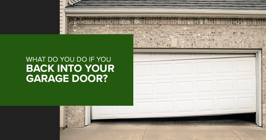 what to do if you back into your garage door