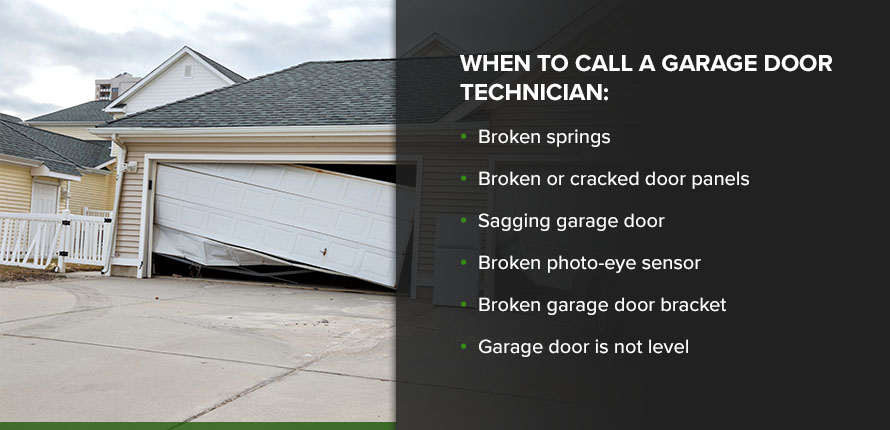 when to call a garage door technician