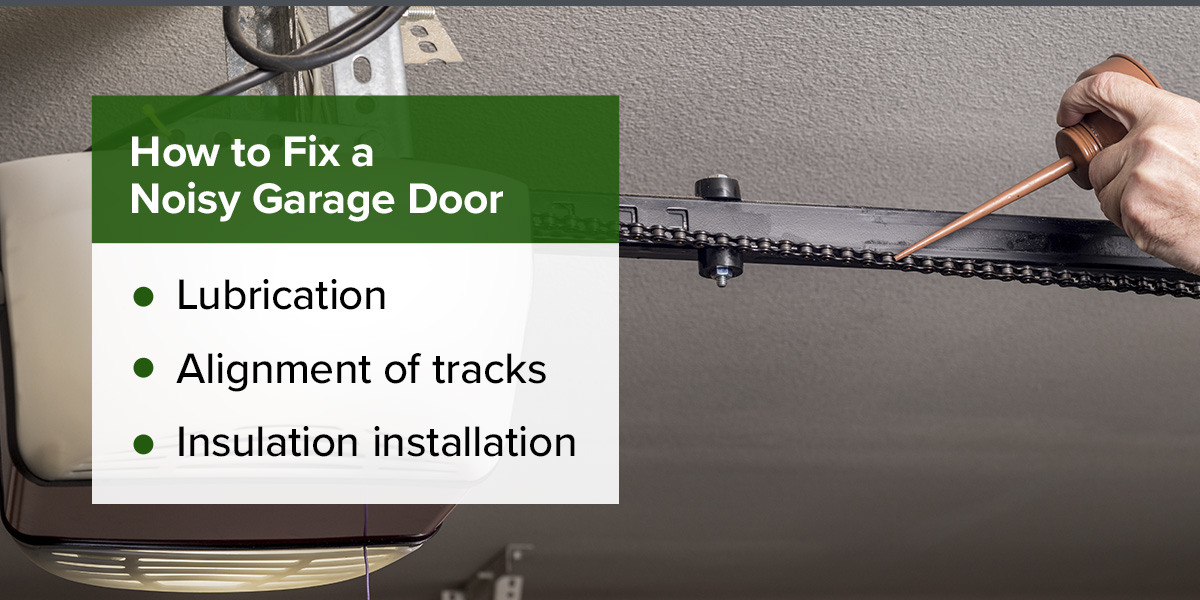 How to fix a noisy garage door
