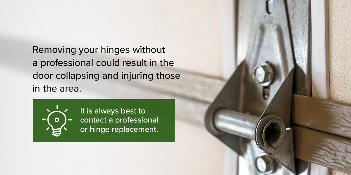 Contact a professional for garage hinge replacements