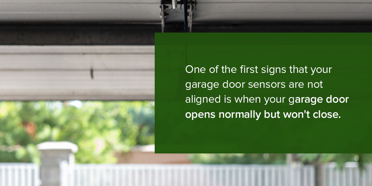 Garage door sensors that are not aligned