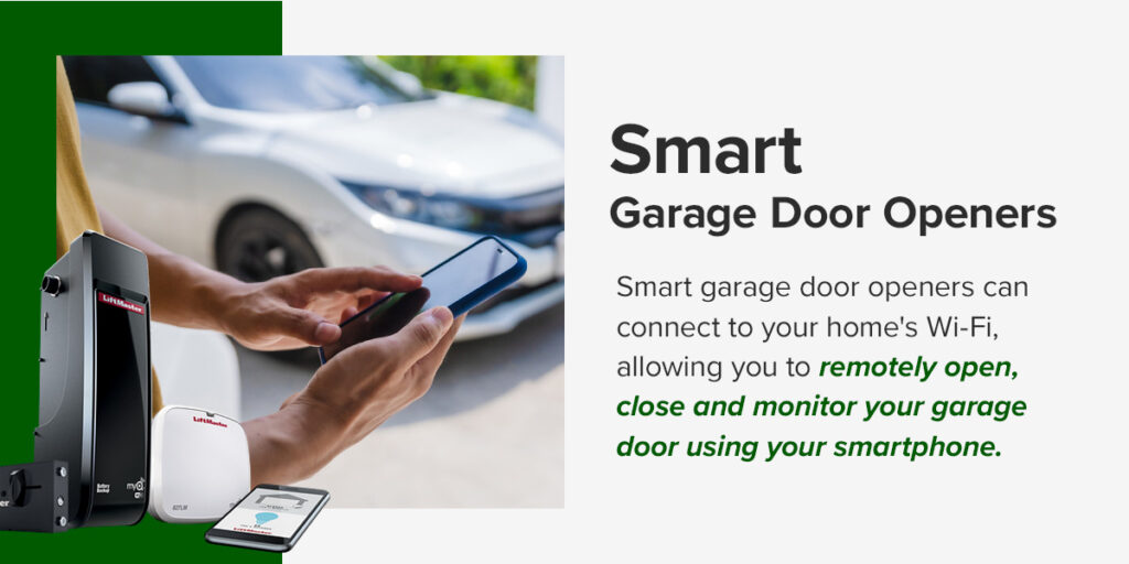 Smart garage door openers can connect to your home's wi-fi