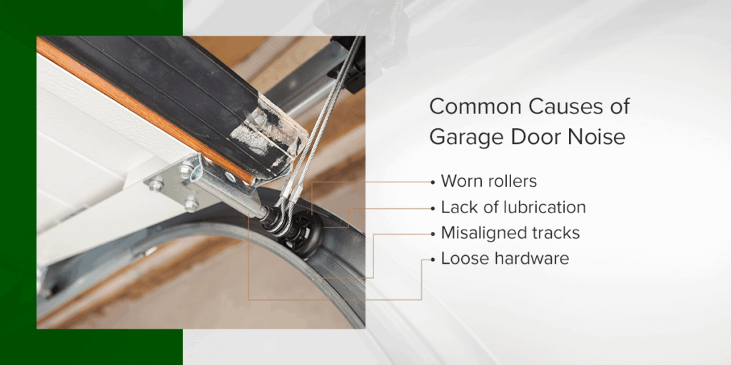 Common causes of garage door noise